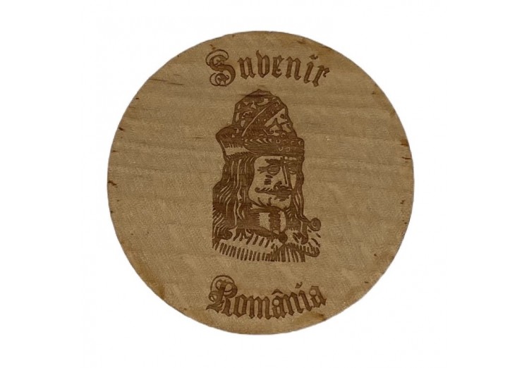 Magnet lemn suvenir România - Vlad Țepeș